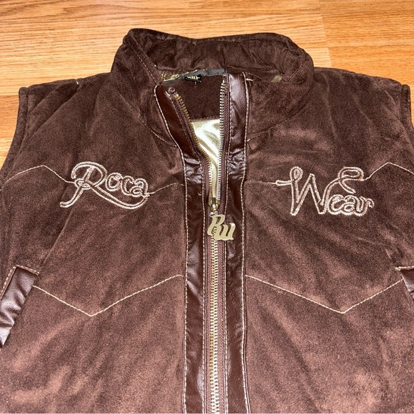 ROCAWEAR Sz XXL VEST BROWN & LOGO EMBROIDERED - Picture 2 of 10